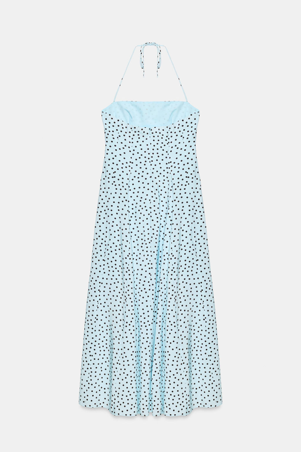 VESTIDO MIDI LUNARES / Marr?n-Azul - Zara фото 7