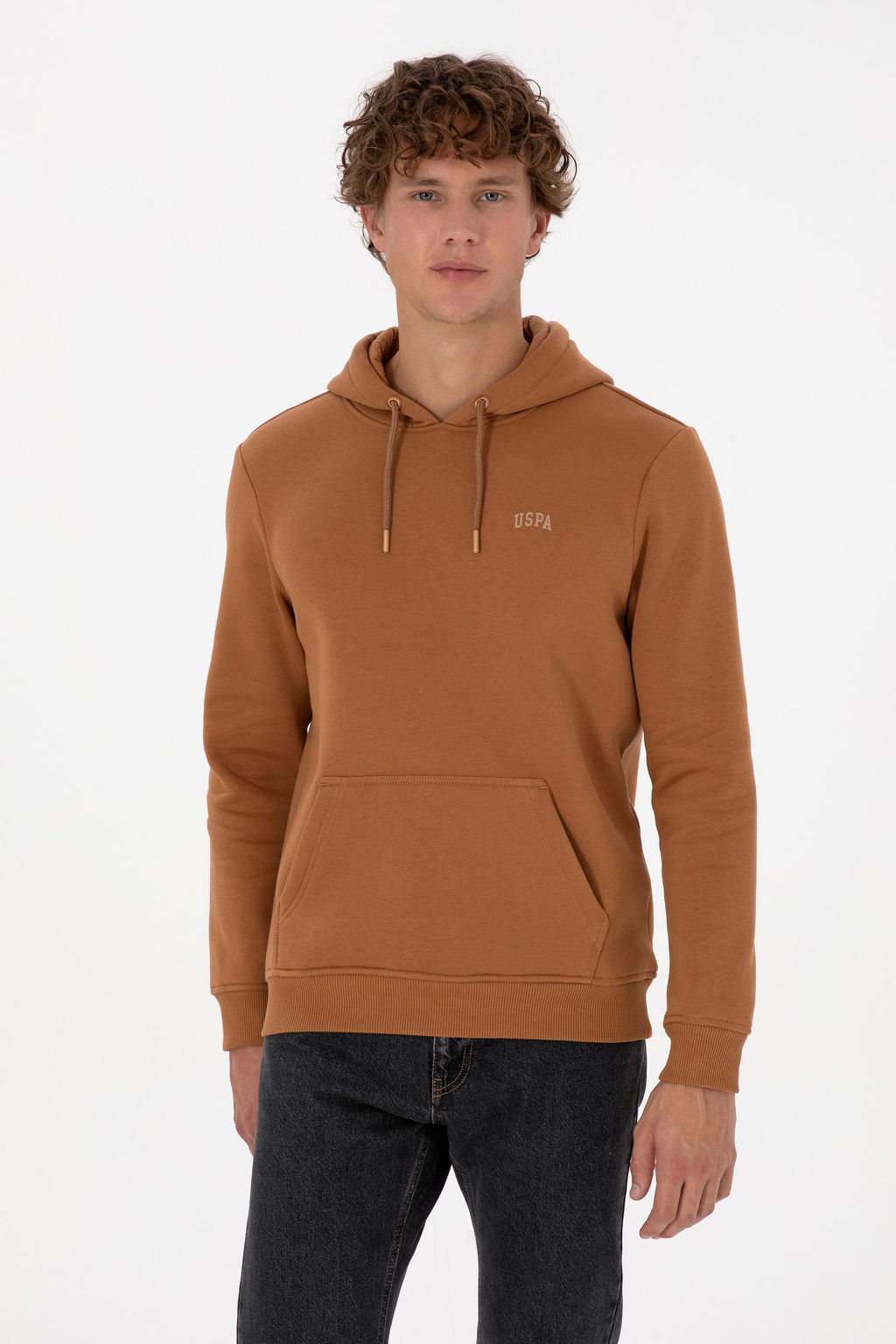 Erkek Camel Basic Sweatshirt Sepette S_rpriz _ndirim