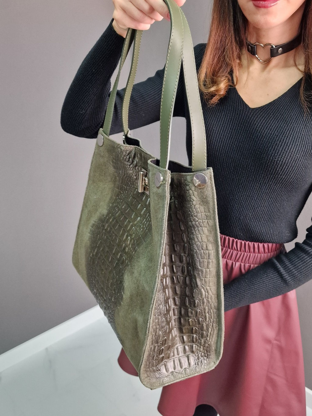 Сумка женская из телячьей кожи