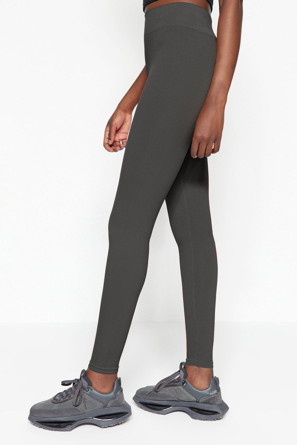 TRENDYOLMILLA Siyah Seamless/Dikissiz Tam Boy Orme Spor Tayt TWOAW20TA0071  фото 4