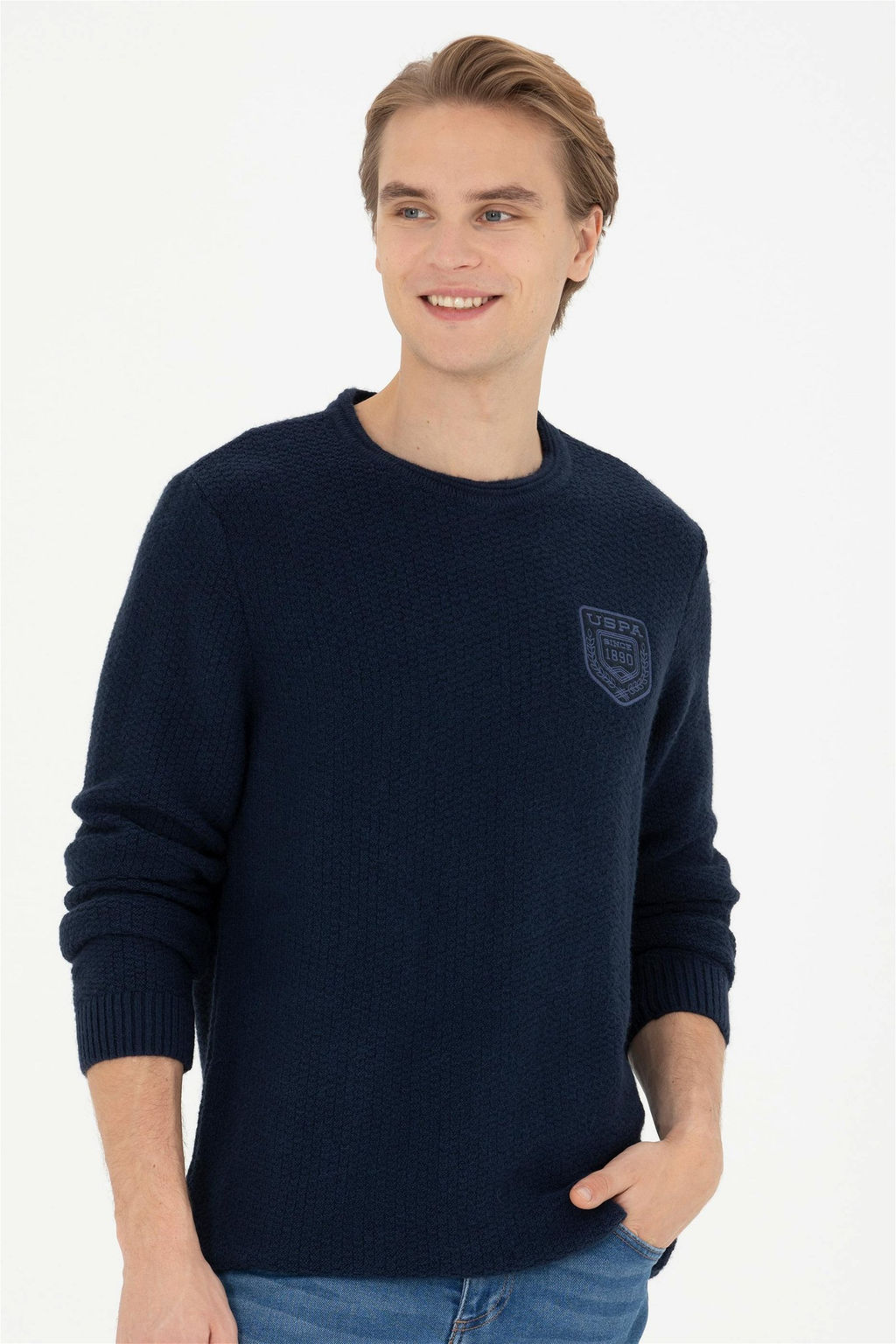 Мужской темно-синий свитер - U.s. polo assn фото 3