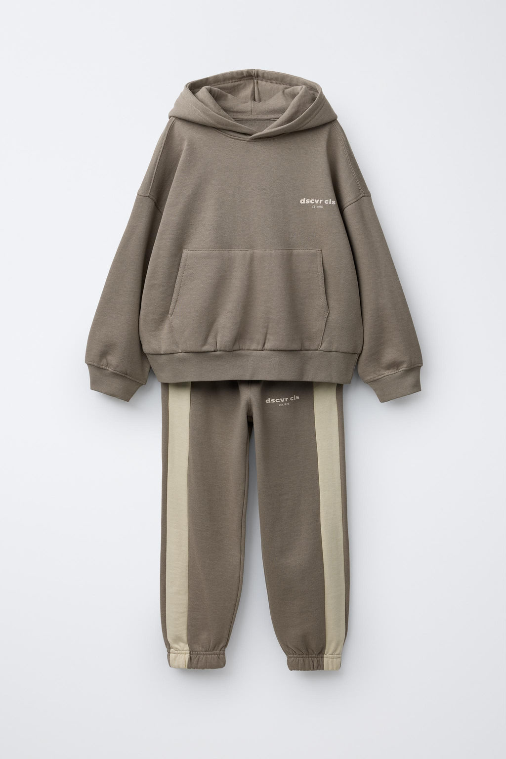 HOODIE AND JOGGER TRACKSUIT WITH TAPING