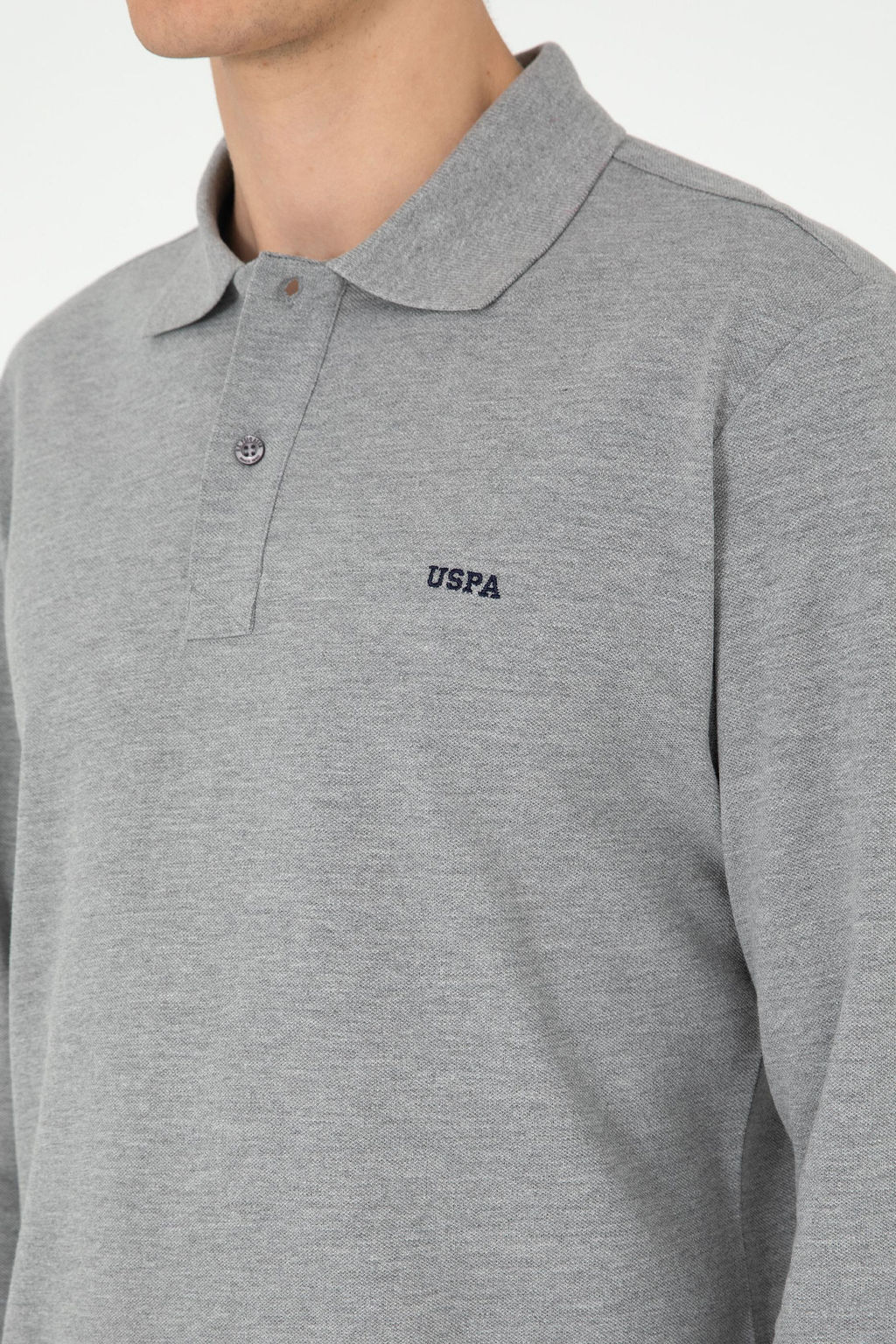Мужской серый меланжевый базовый свитшот Неожиданная скидка в корзине - U.s. polo assn фото 7