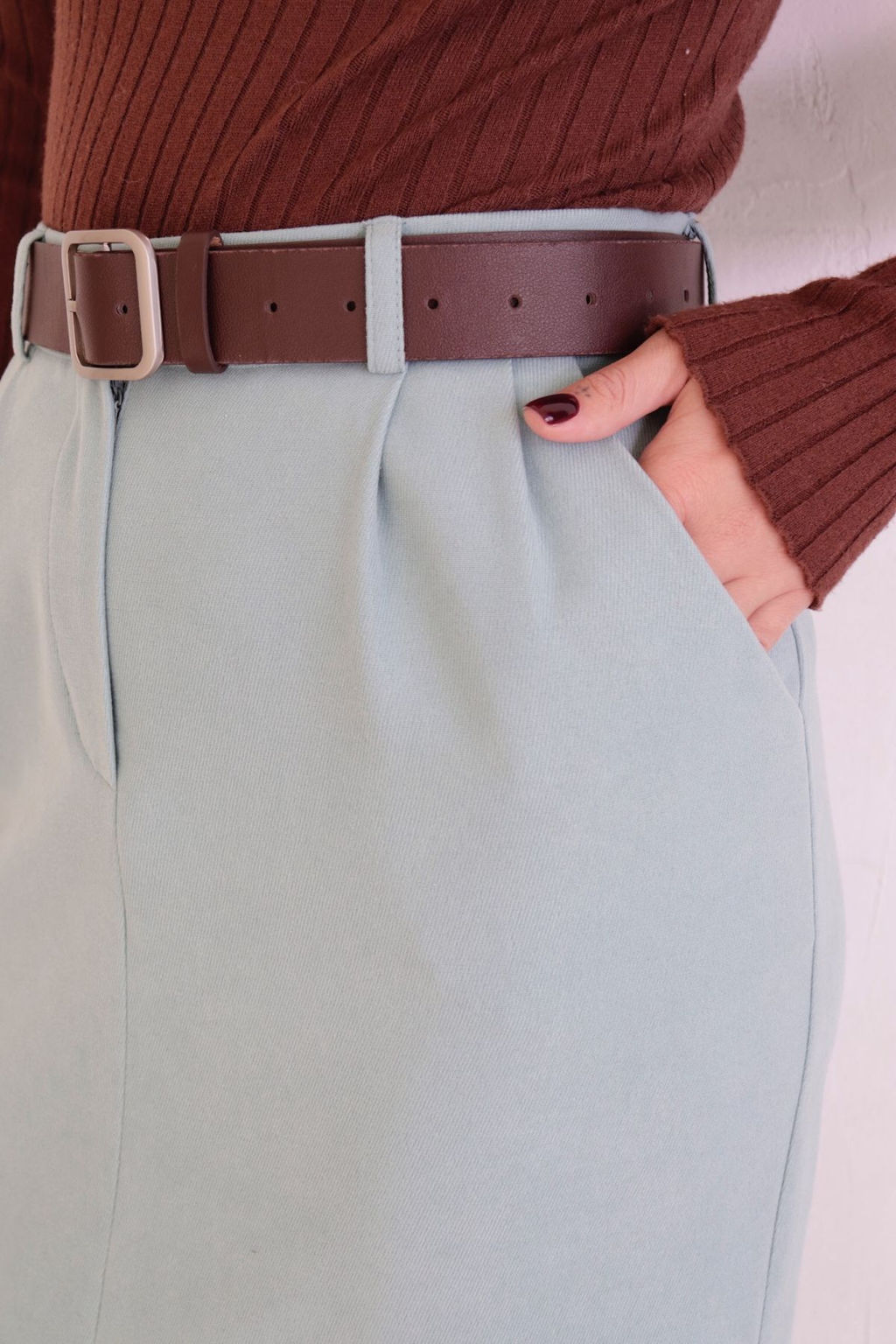 Martichelli Юбка миди-макси в цвете мята  фото 5