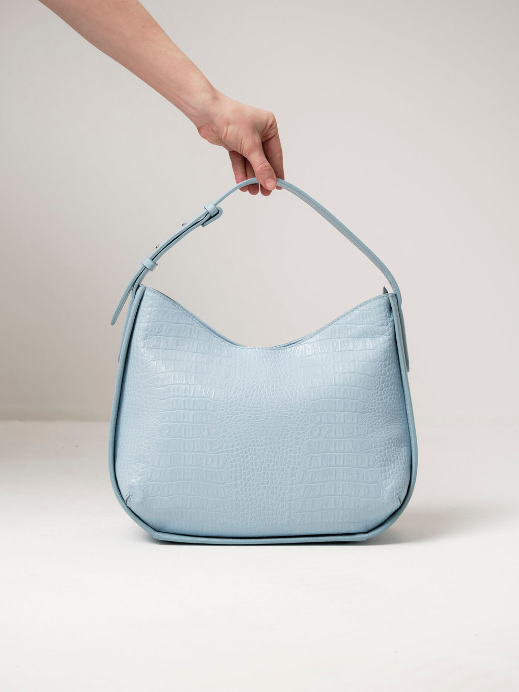 Сумка тоут кожаная Deboro 30422 голубая вода