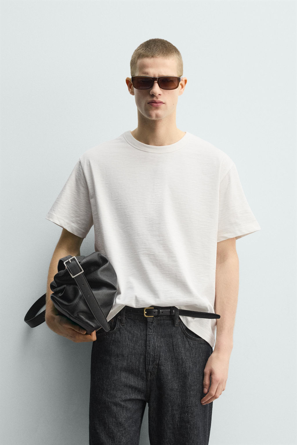 CAMISETA RELAXED FIT ESTRUCTURA FLAM? / Blanco - Zara фото 2