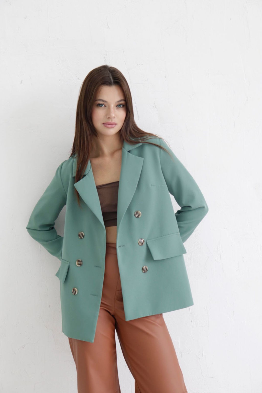 Двубортный жакет с английским воротником - Martichelli фото 117