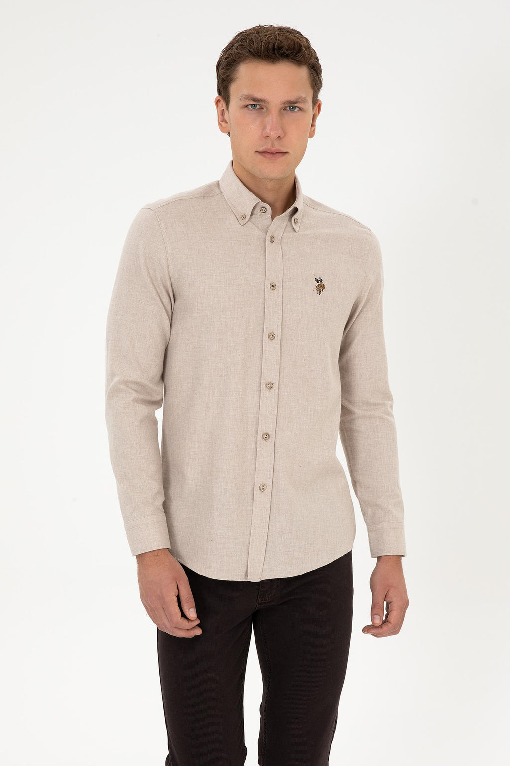 Erkek Koyu Bej Uzun Kollu Basic G_mlek - U.s. polo assn фото 10