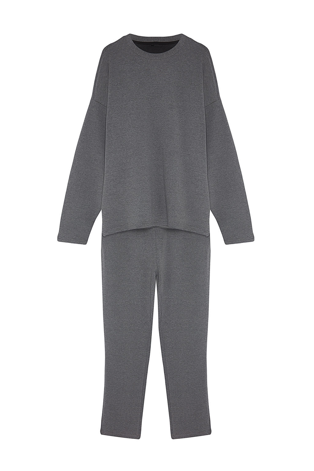 TRENDYOL MAN Antrasit Regular Fit Ottoman Orme Pijama talk?m? TMNAW24PT00053 - Trendyolmilla фото 6