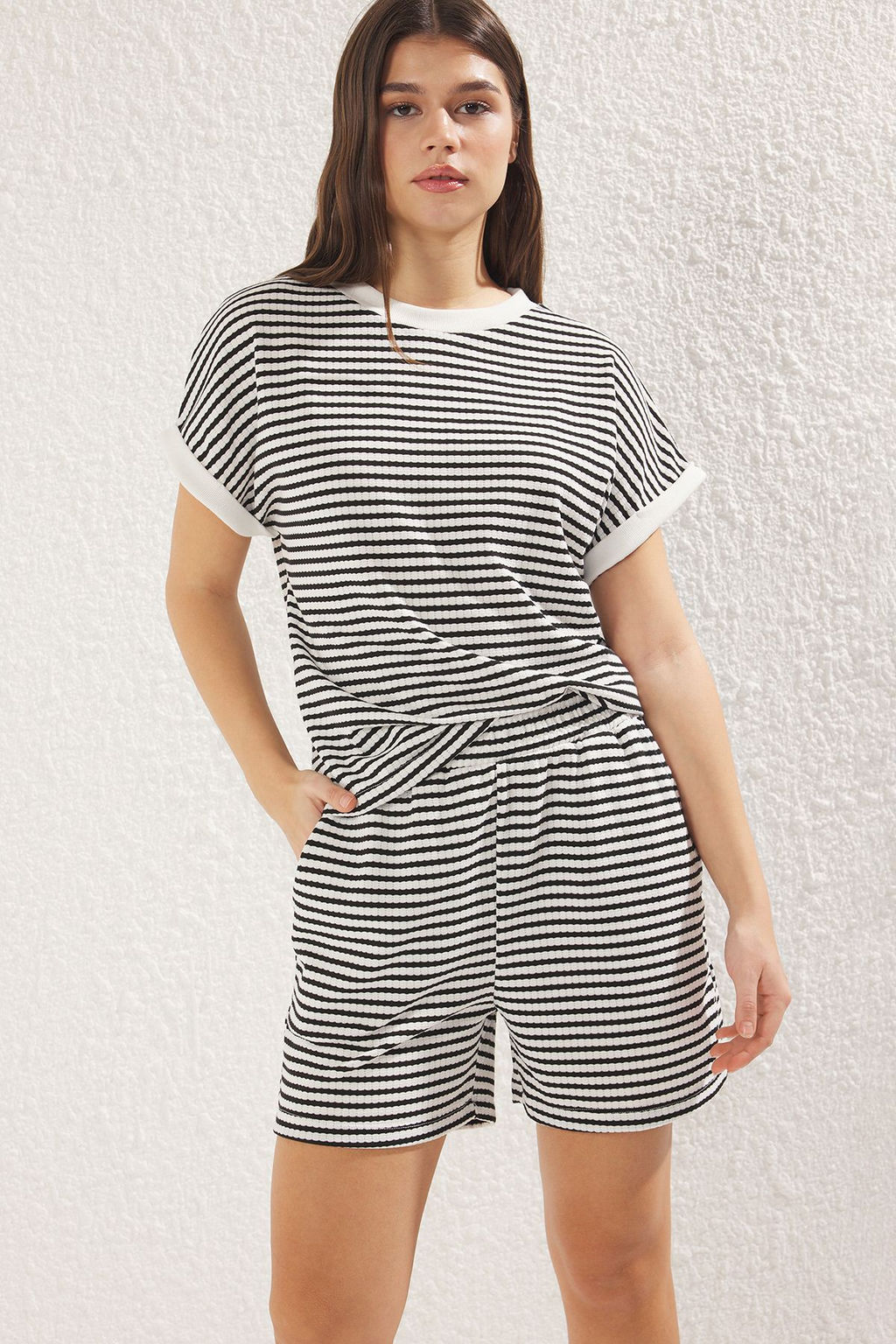 Cok Renkli Jalarl? Regular/Normal Kal?p Esnek Orme Alt-Ust Tak?m TWOSS25AU00000 - Trendyolmilla фото 2