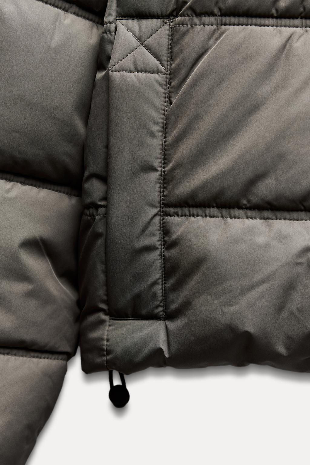 WATER AND WIND PROTECTION SHORT PUFFER ANORAK - Zara фото 18
