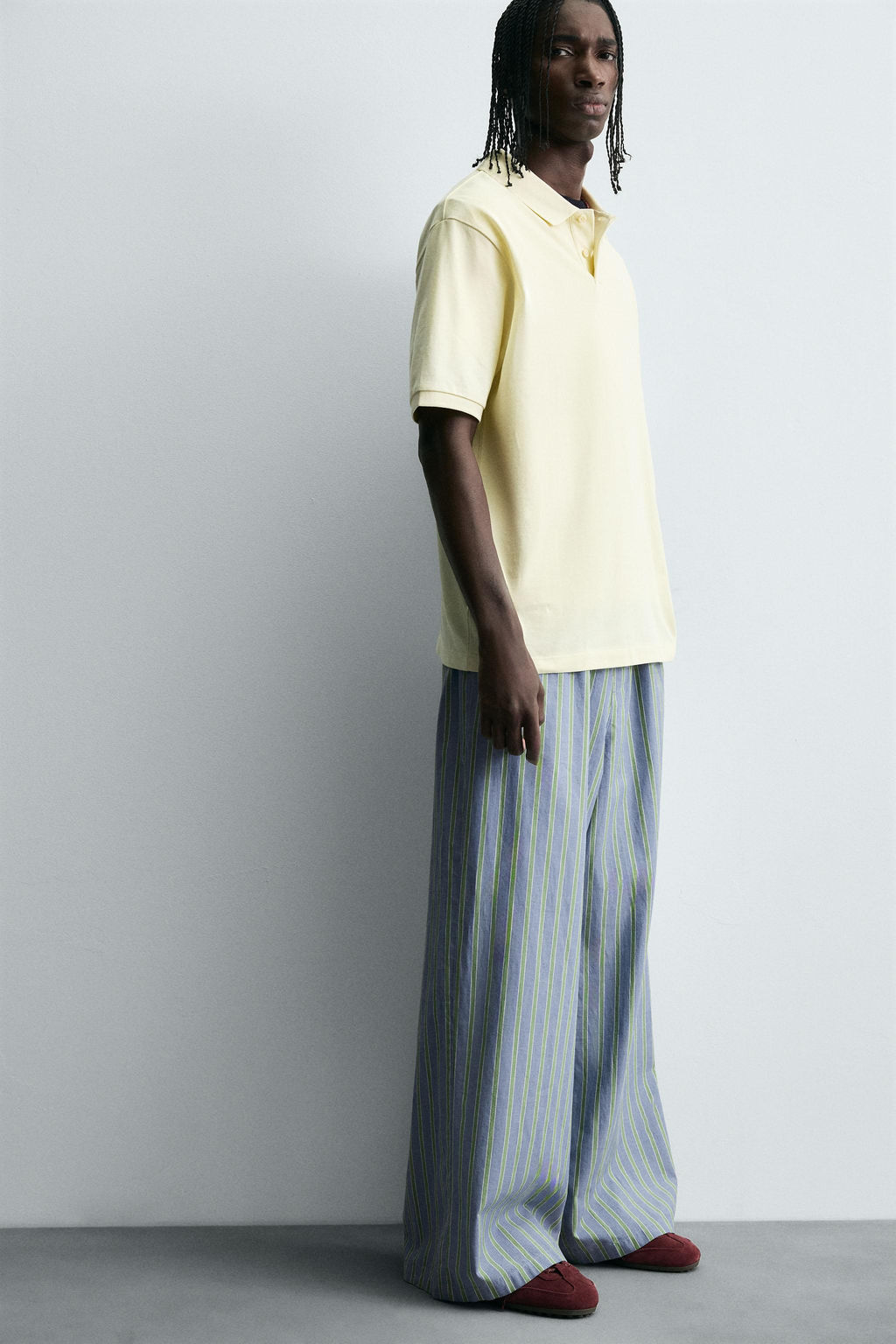 STRIPED OVERSIZE FIT TROUSERS