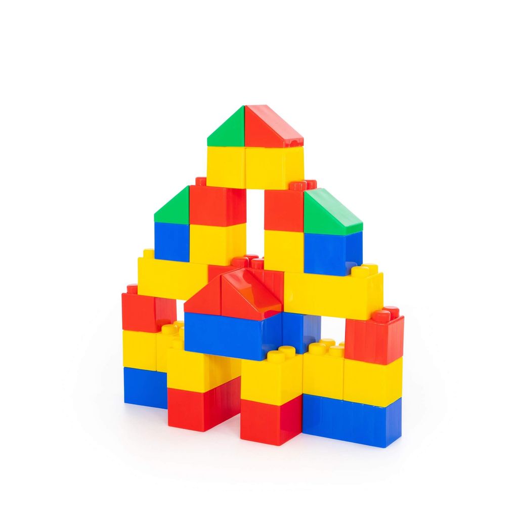 Конструктор строительный XXL, 36 элементов + соединитель (30 элементов) - Полесье фото 3