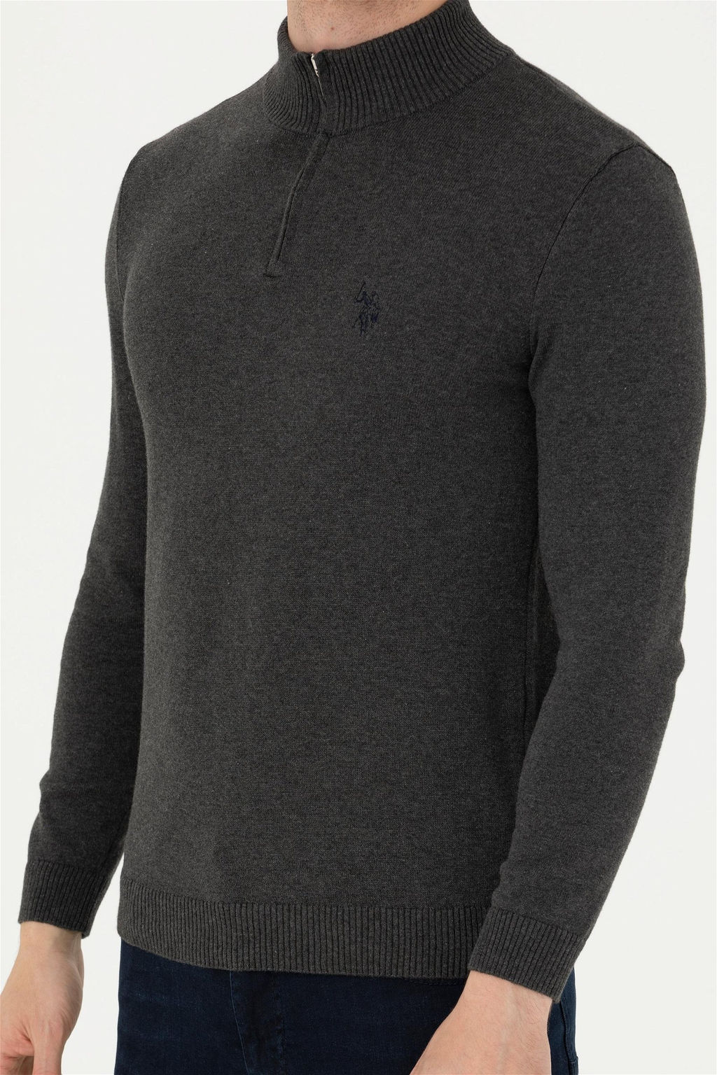 Мужской свитер антрацитового меланжа - U.s. polo assn фото 13