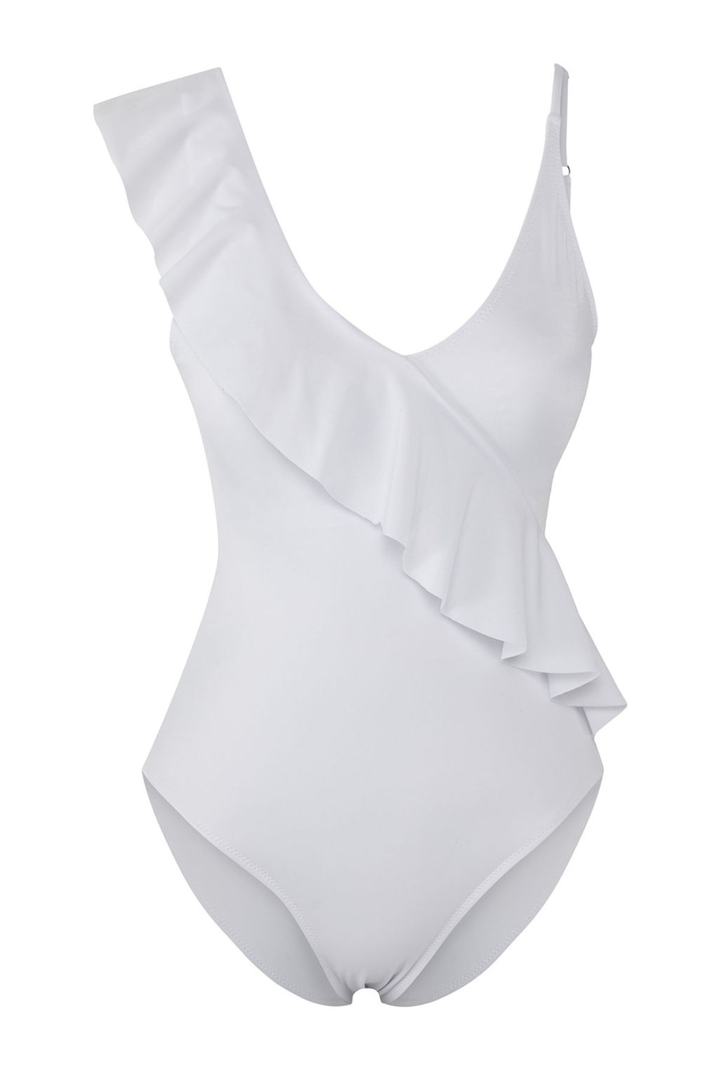 TRENDYOLMILLA Siyah Tek Omuz Volanl? Regular Mayo TBESS25MA00029 фото 7