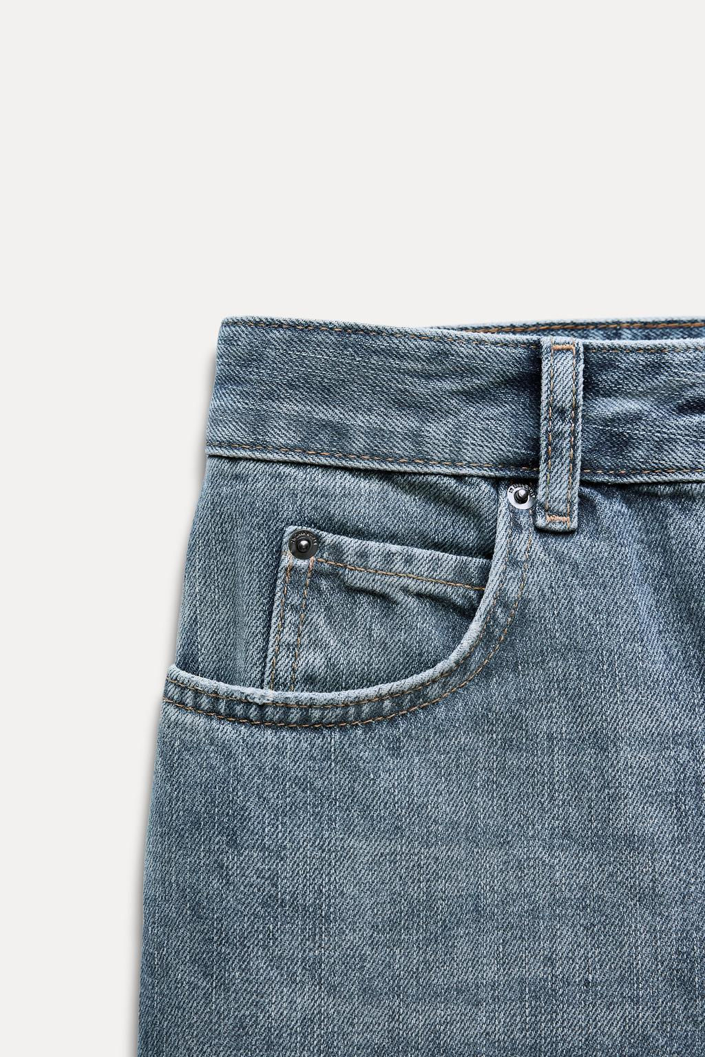 ZW COLLECTION FULL LENGTH MID-WAIST JEANS - Zara фото 6