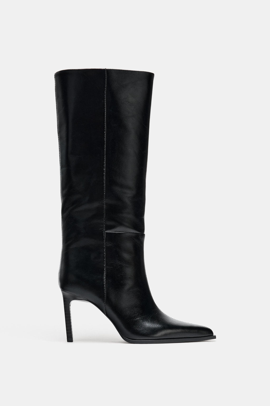 LEATHER HEELED BOOTS - Zara фото 4