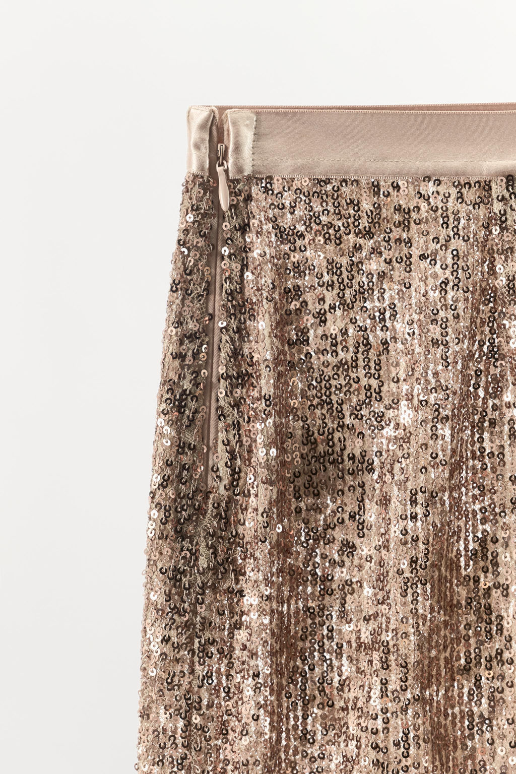 FALDA LENTEJUELAS ENCAJE / Cobre - Zara фото 7