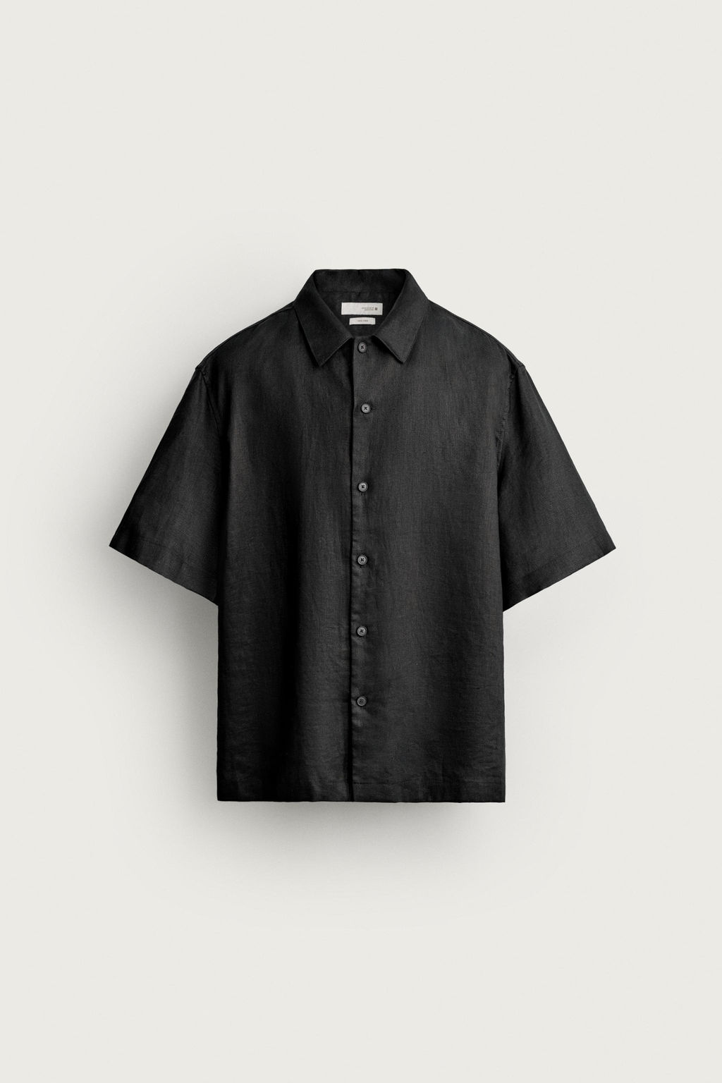 CAMISA RELAXED FIT 100% LINO / Negro - Zara фото 13