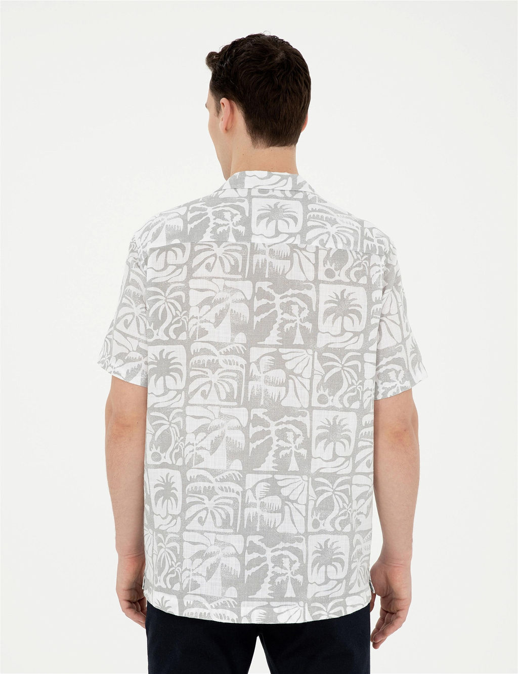 Gri Comfort Fit K_sa Kollu G_mlek - Pierre cardin фото 5