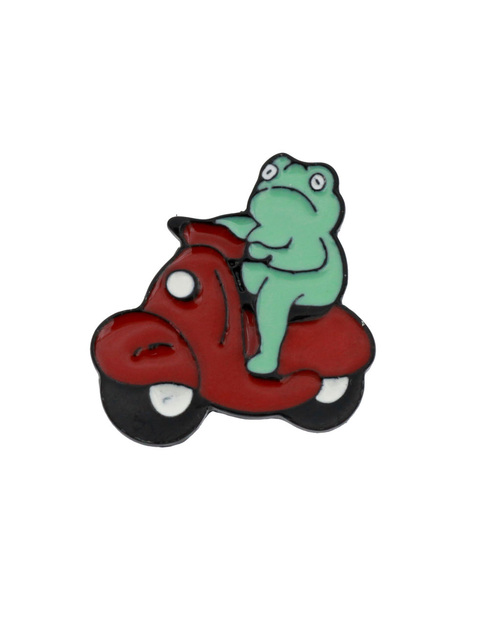 Металлический значок Лягушонок на мопеде - Krumpy фото 3