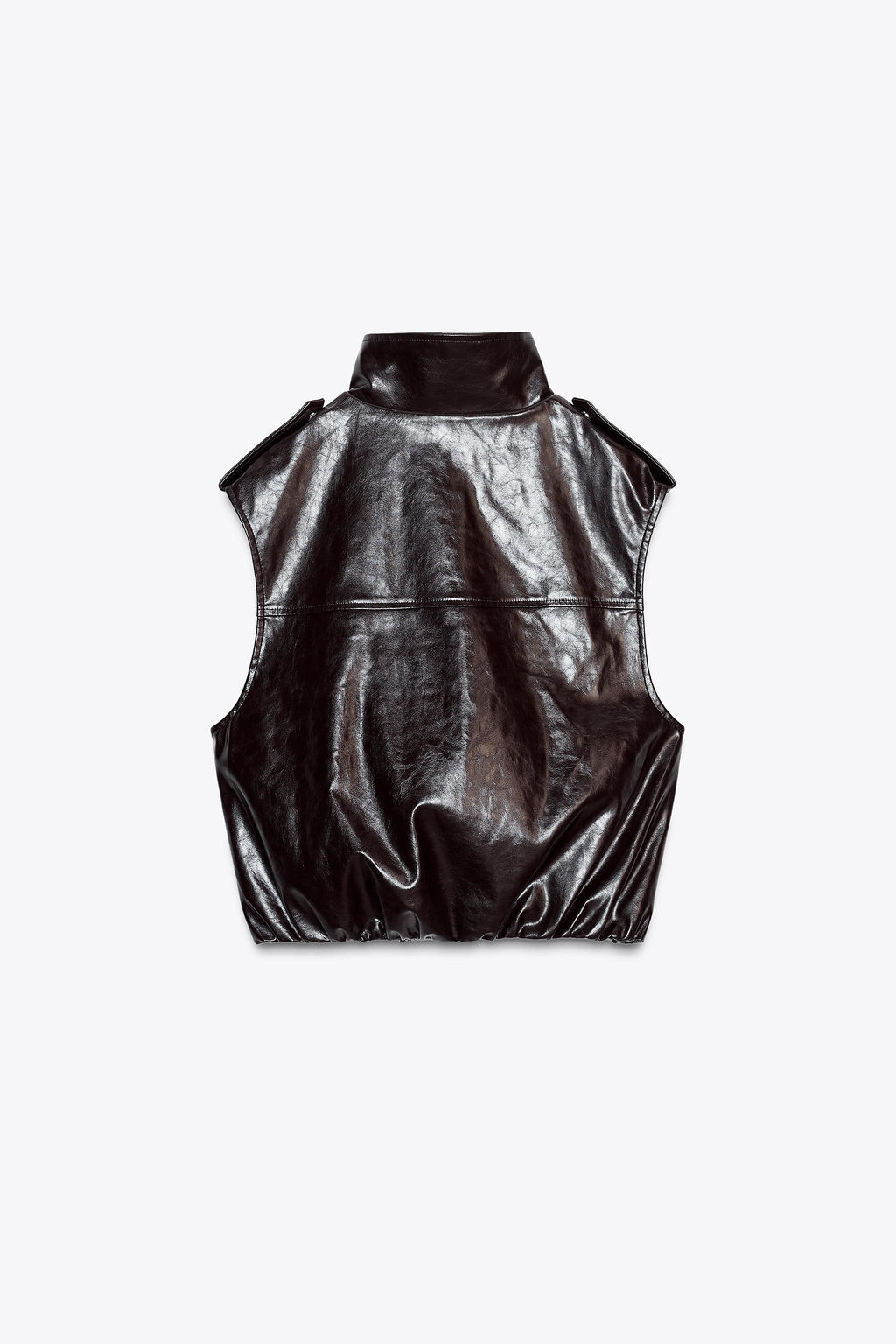 FAUX LEATHER PUFFER GILET - Zara фото 8