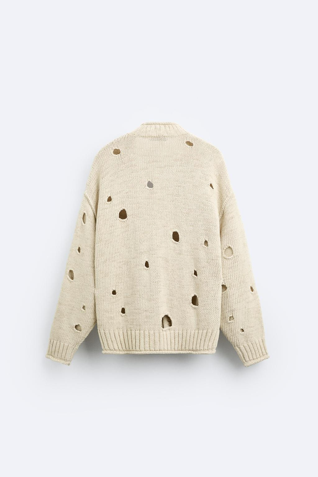 CARDIGAN WITH HOLES LIMITED EDITION - Zara фото 8