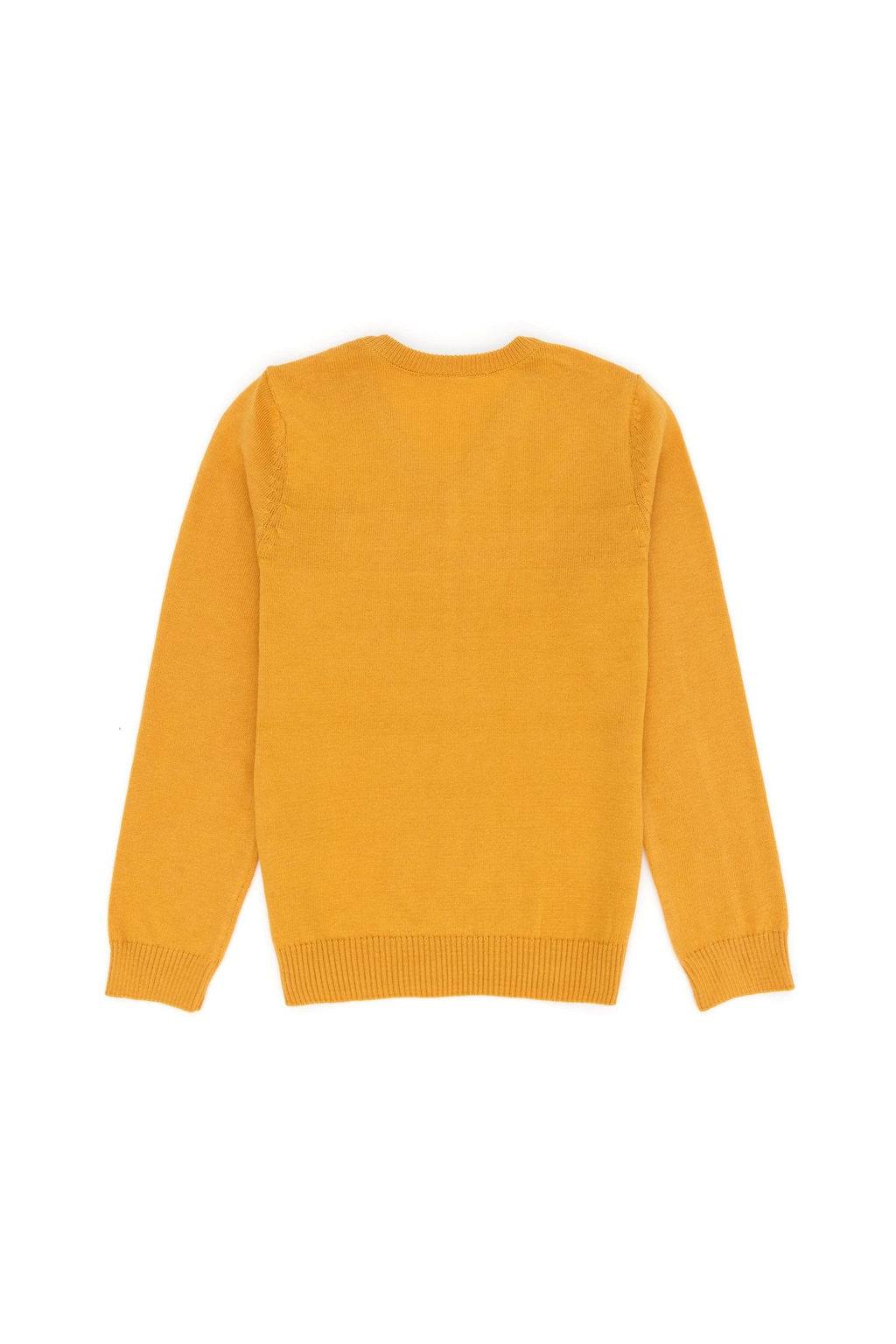 Базовый свитер горчичного цвета для мальчика - U.s. polo assn фото 5