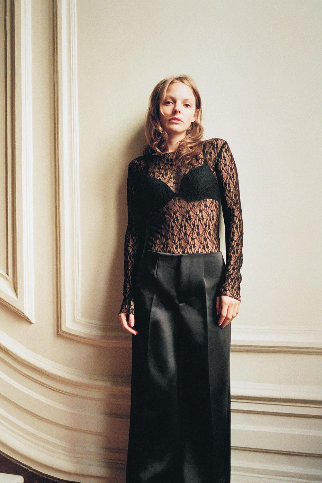 HIGH-WAIST SATIN TROUSERS - Zara фото 6