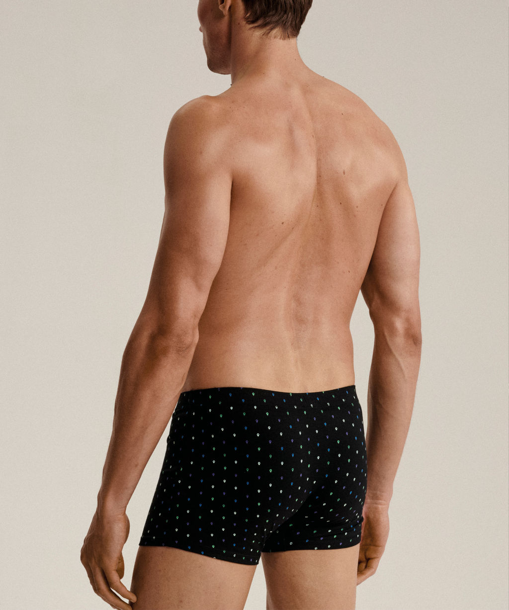 ATLANTIC 3MH-220 Трусы шорты Navigation - набор 3 шт. черный + темно-голубой + черный  фото 3