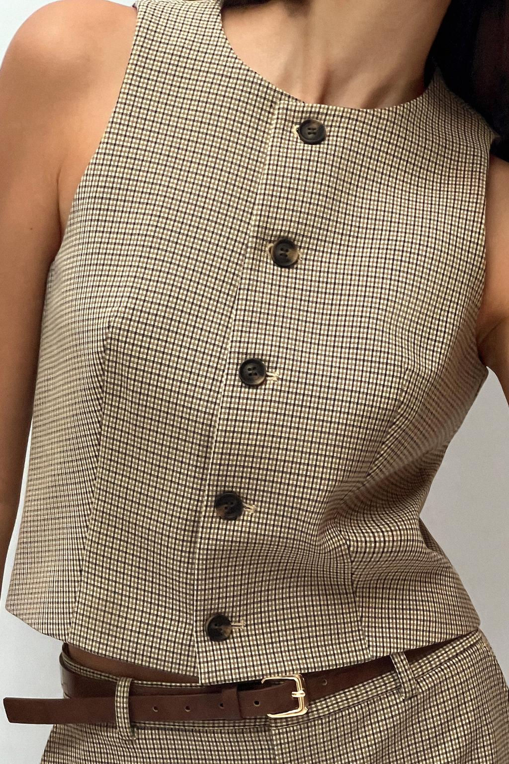 CHECK WAISTCOAT - Zara фото 2