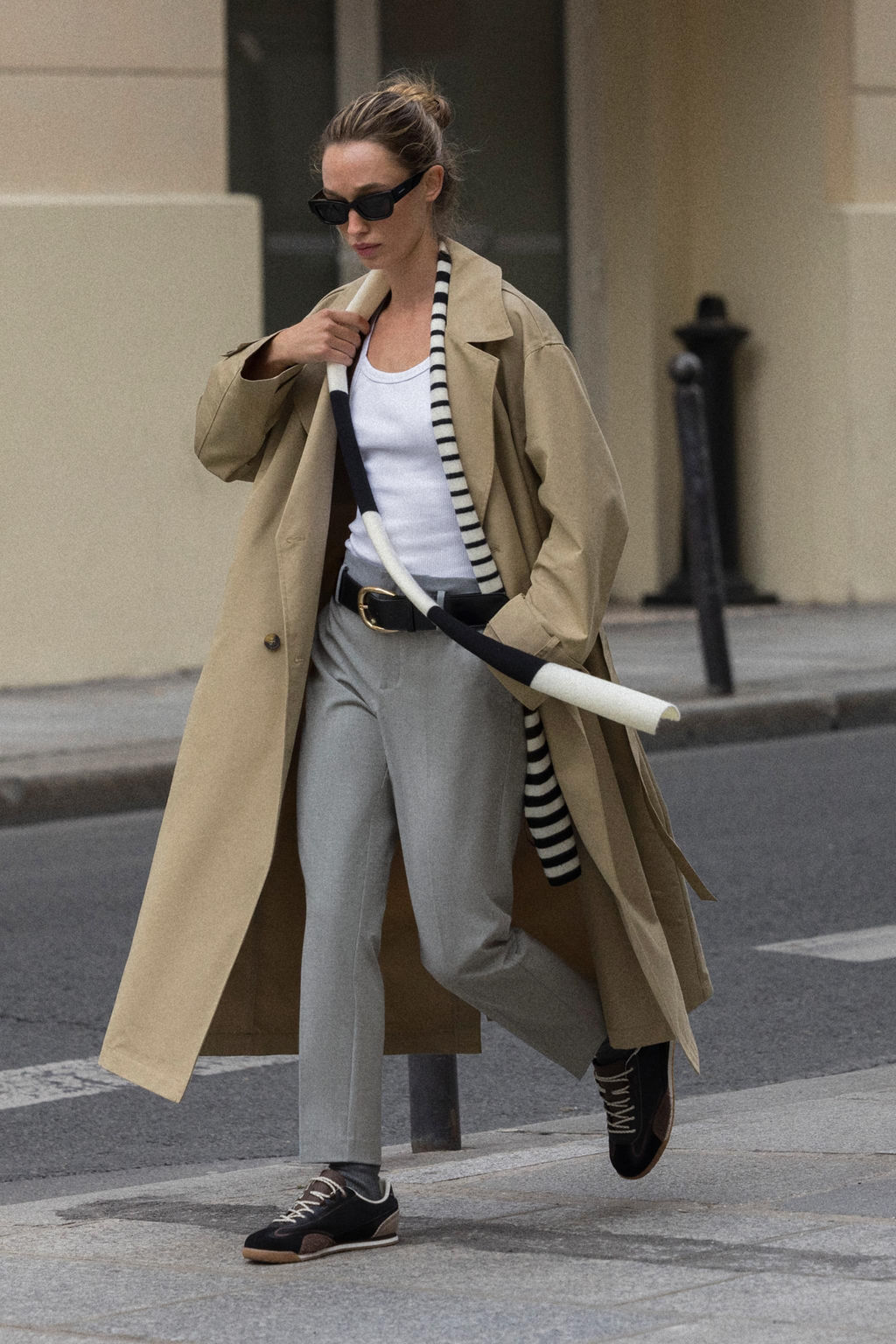 SLIM TROUSERS WITH BELT