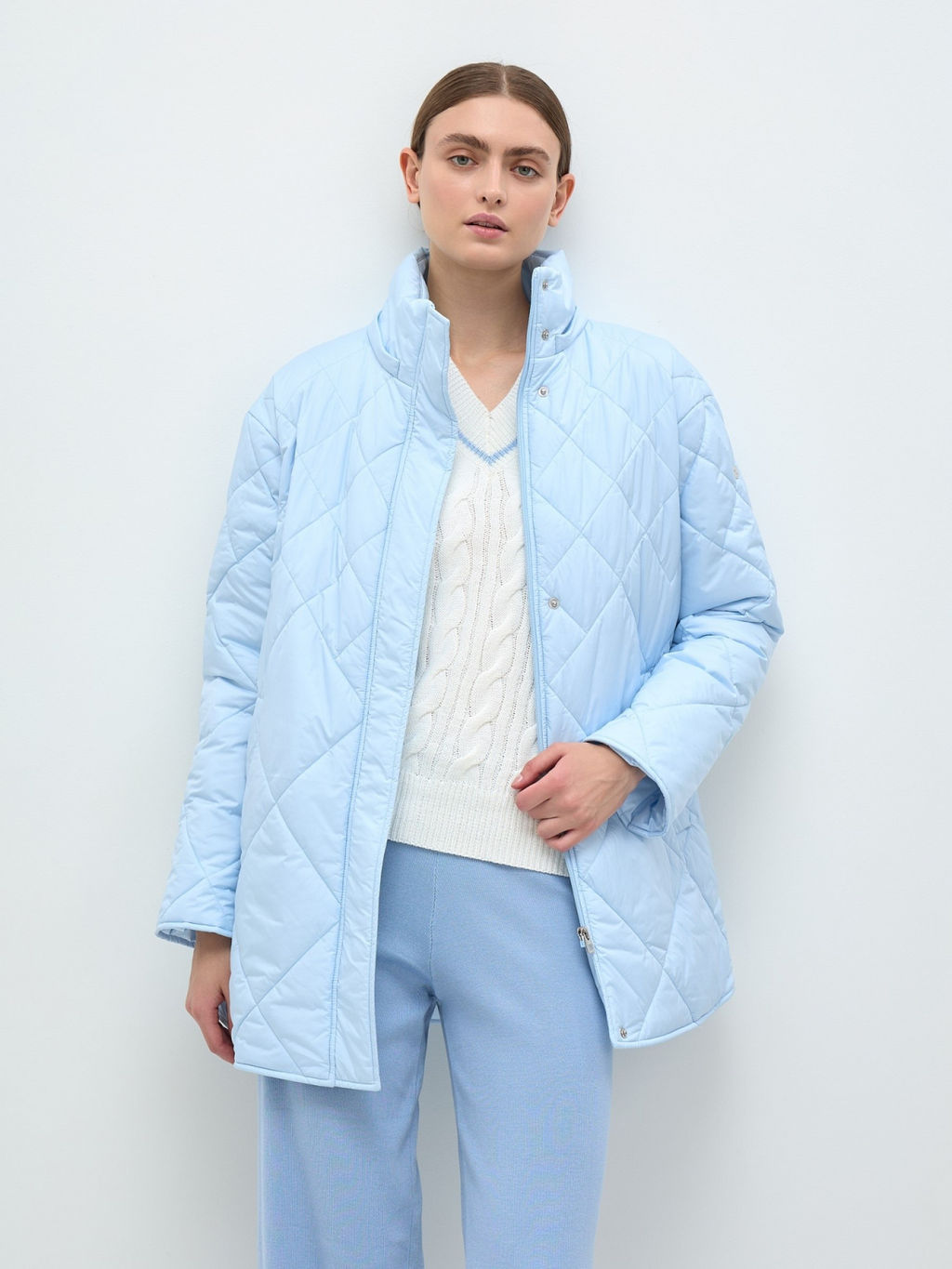 Conso/SM 240112 - angel blue Утепленное полупальто