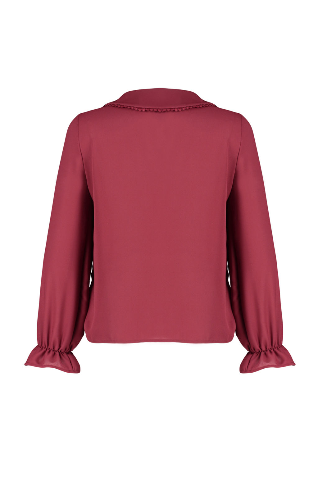 TRENDYOLMILLA Beyaz Bebe Yaka Ponpon Detayl? Regular Normal Kal?p Dokuma Gomlek TWOAW21GO0717  фото 15