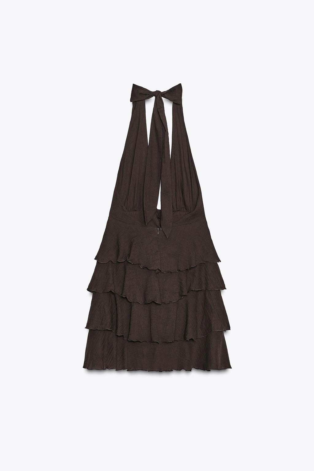 RUFFLED SHORT GAUZE DRESS - Zara фото 11