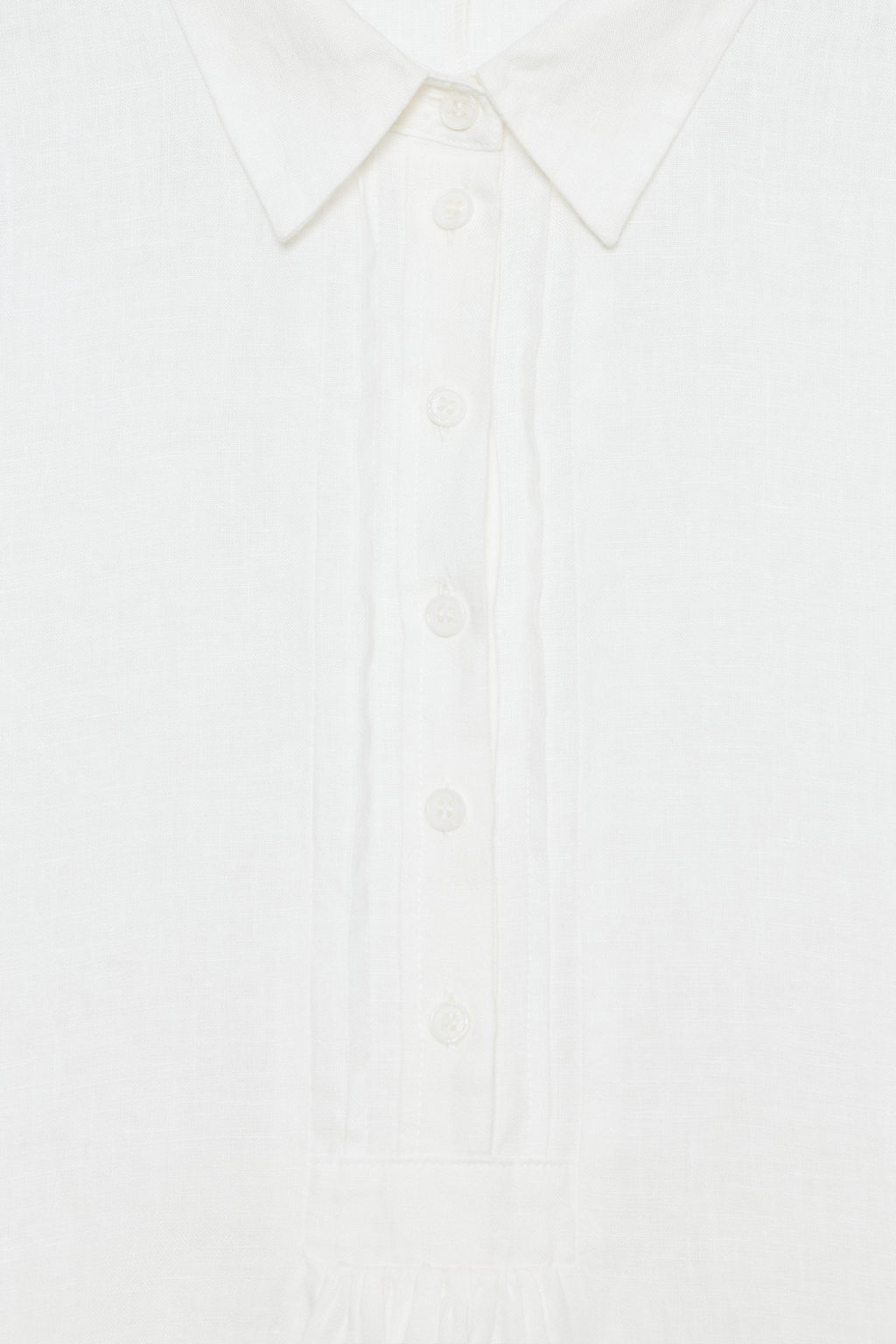 VESTIDO CAMISERO LINO ZW COLLECTION / Blanco - Zara фото 7