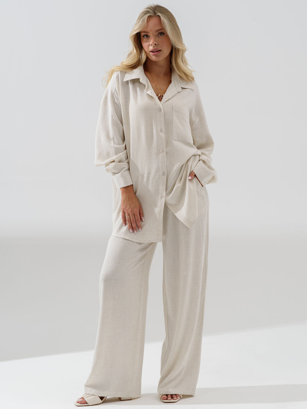 Рубашка ПОЛУЛЬНЯНАЯ - Оптима фото 5