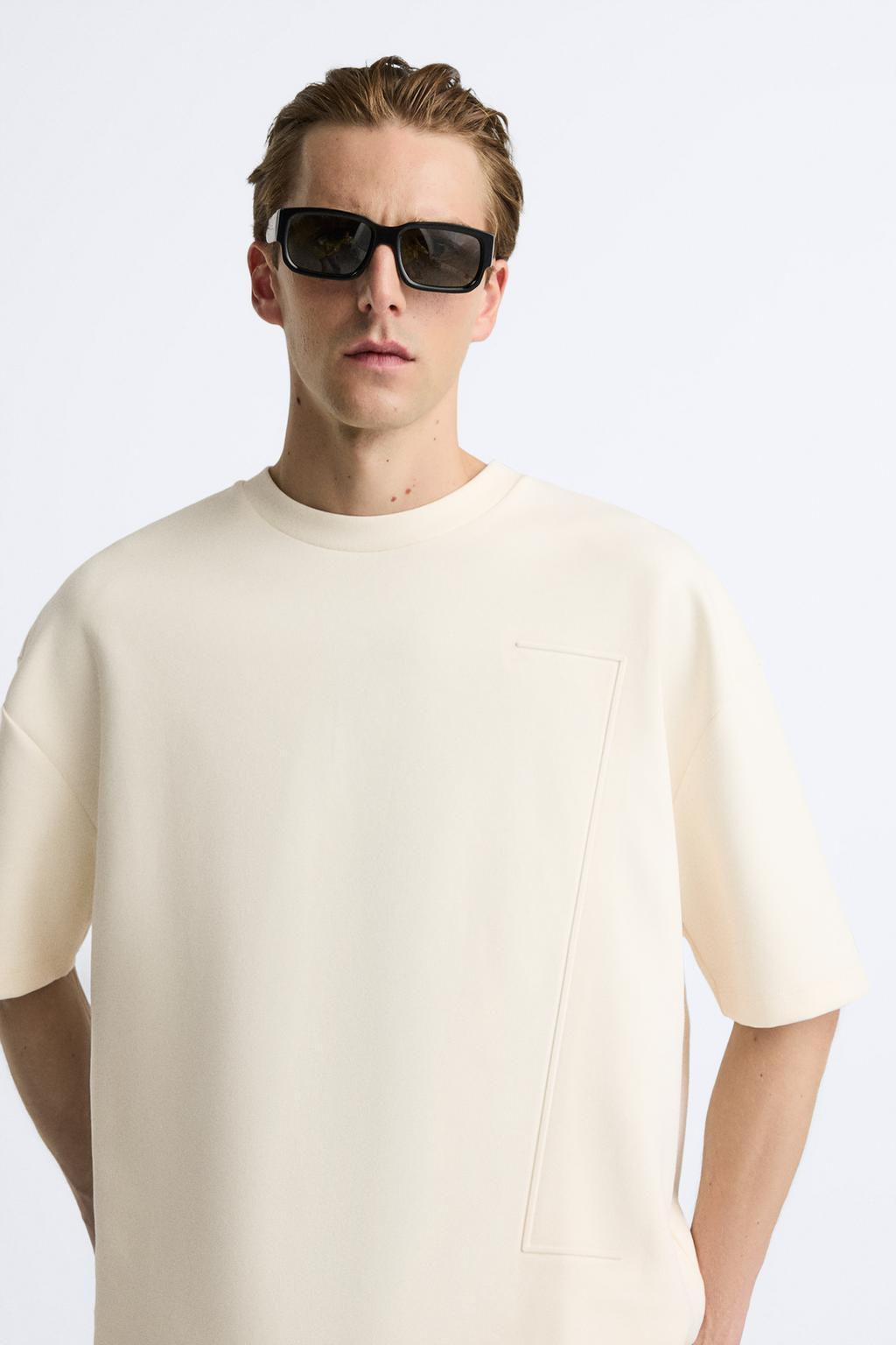 T-SHIRT WITH EMBOSSED SLOGAN - Zara фото 5