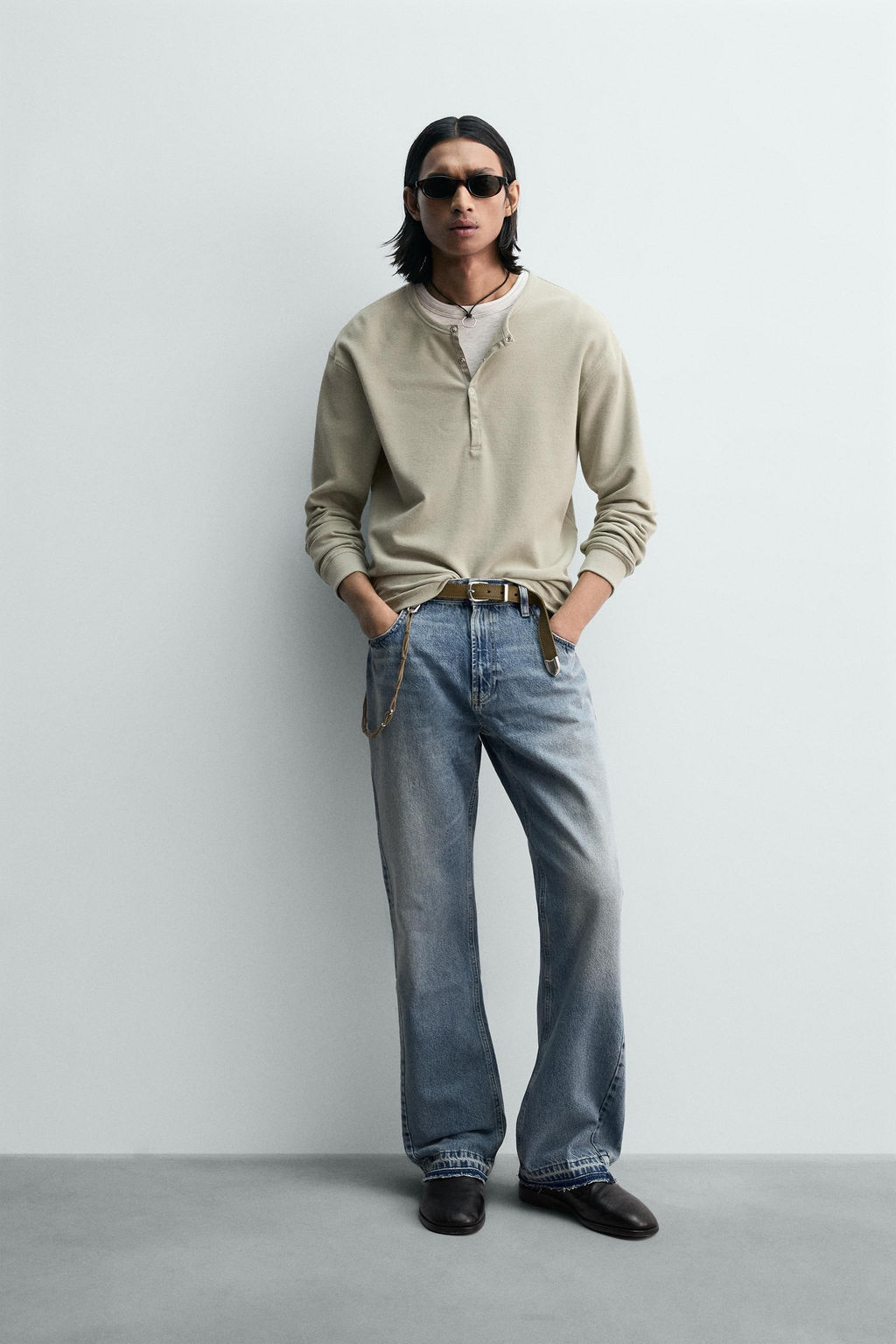 CAMISETA CUELLO PANADERO WAFFLE LIMITED EDITION / Crudo medio