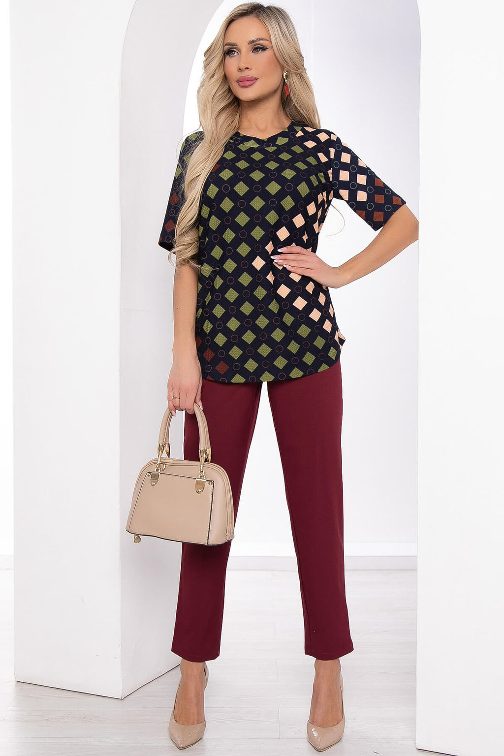 Джемпер Эмина (темно-синий/геометрия) Б8404 - Lt collection фото 4