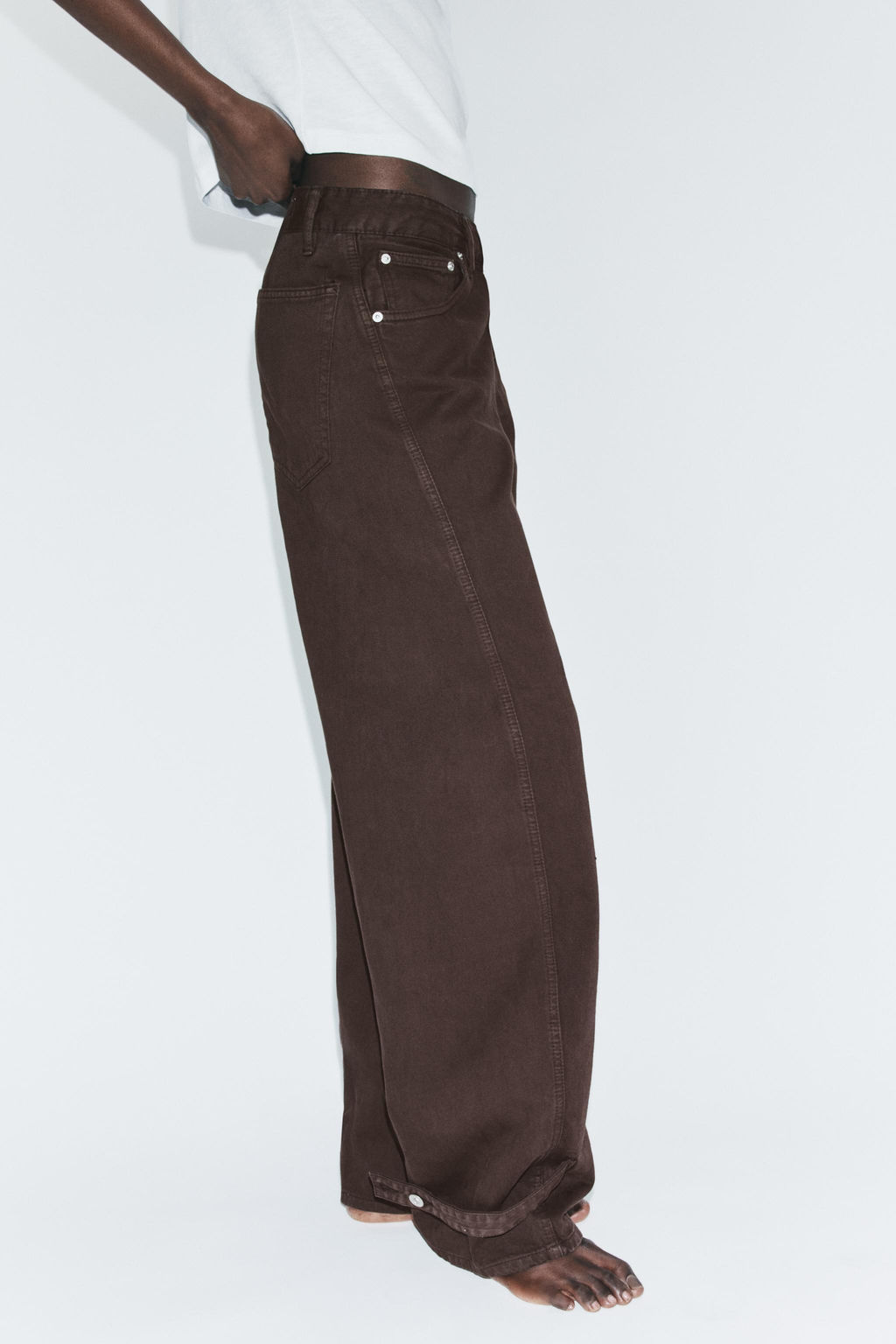TRF BALLOON MID-WAIST JEANS WITH BELT LOOPS - Zara фото 13