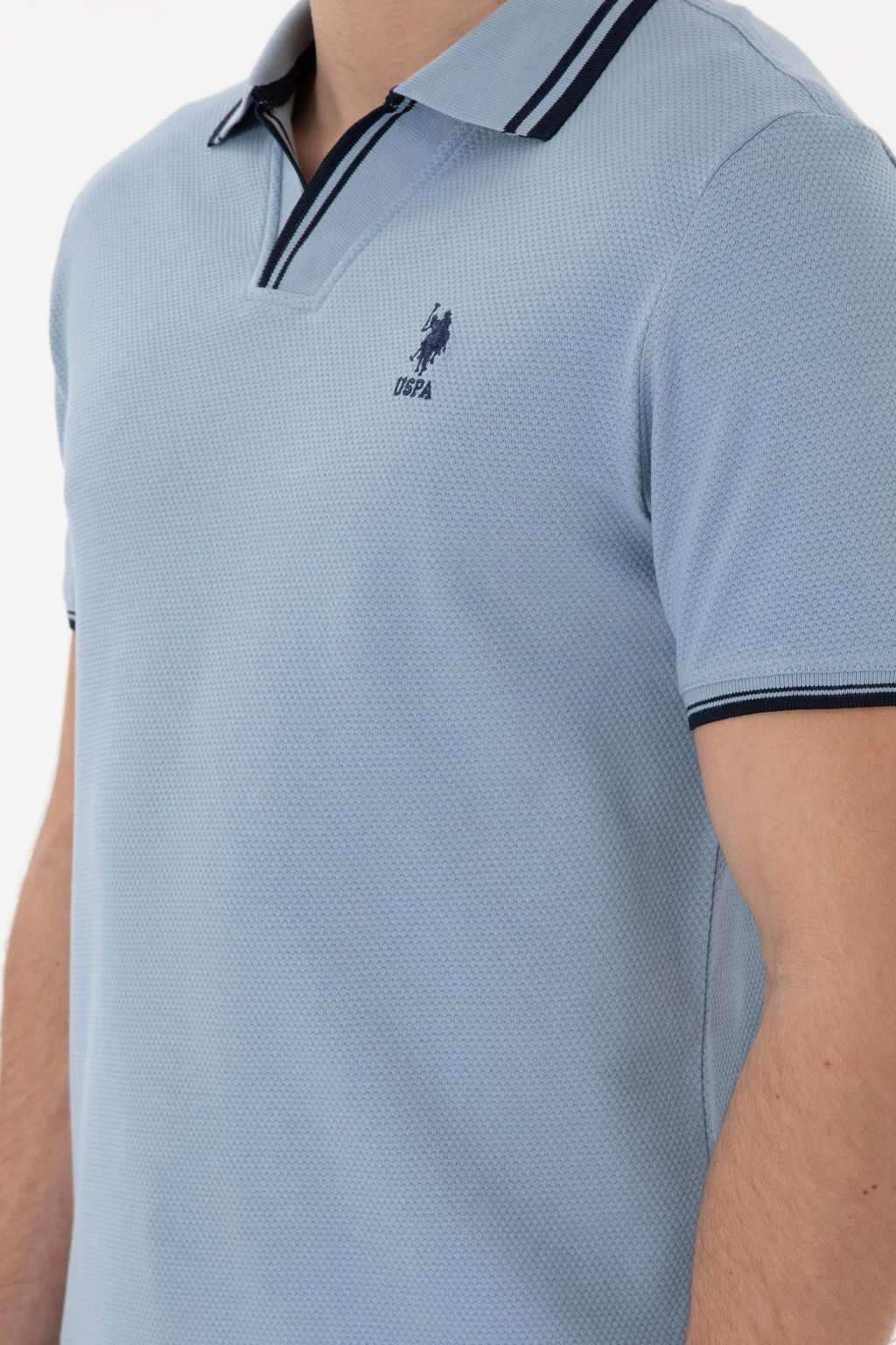 Erkek Slim Fit Polo Yaka Mavi Ti__rt Sepette S_rpriz _ndirim - U.s. polo assn фото 7