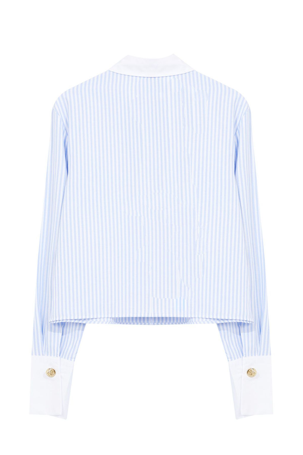 TRENDYOLMILLA Mavi Metal Dugme Detayl? Yaka ve Kol Detayl? Cizgili Regular Kal?p Dokuma Gomlek TWOAW25GO00023 фото 7