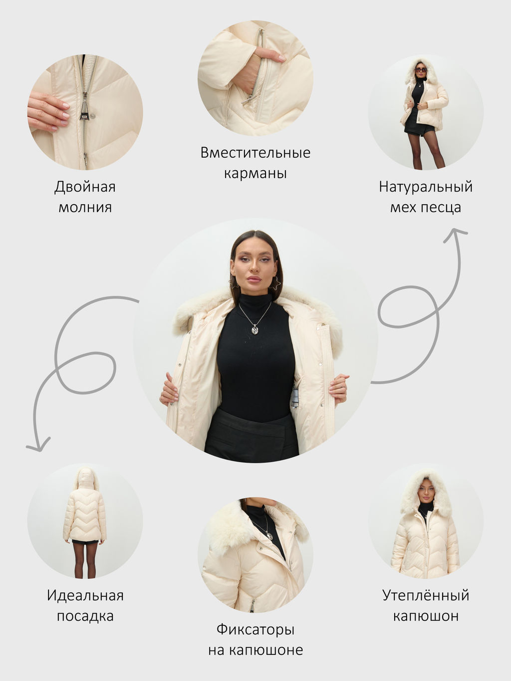 Куртка зимняя с мехом и капюшоном Бренд: Visdeer  фото 23