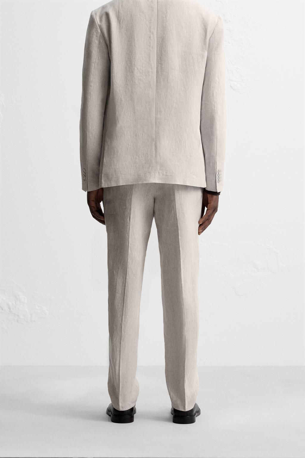 100% LINEN SUIT TROUSERS - Zara фото 7