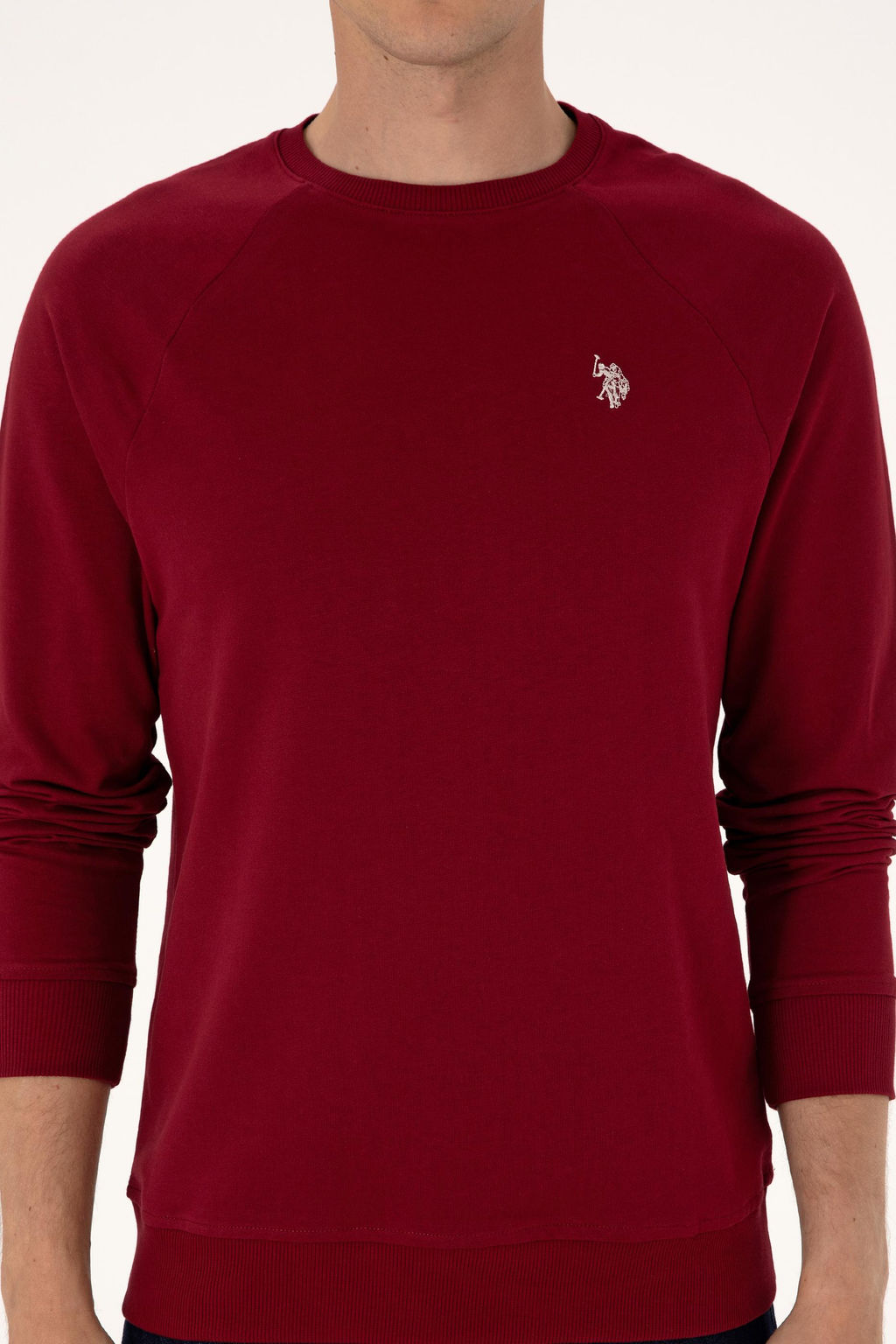 Erkek Bordo Basic Sweatshirt Sepette S_rpriz _ndirim - U.s. polo assn фото 6