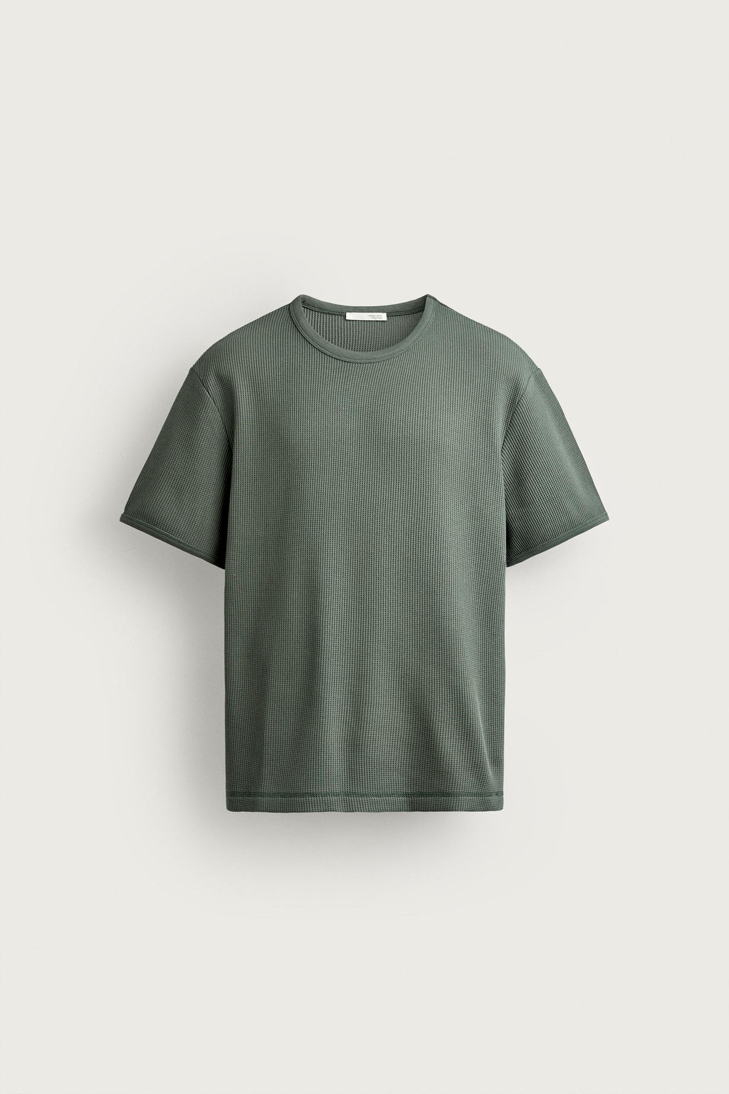 CAMISETA ESTRUCTURA WAFFLE / Verdoso - Zara фото 6