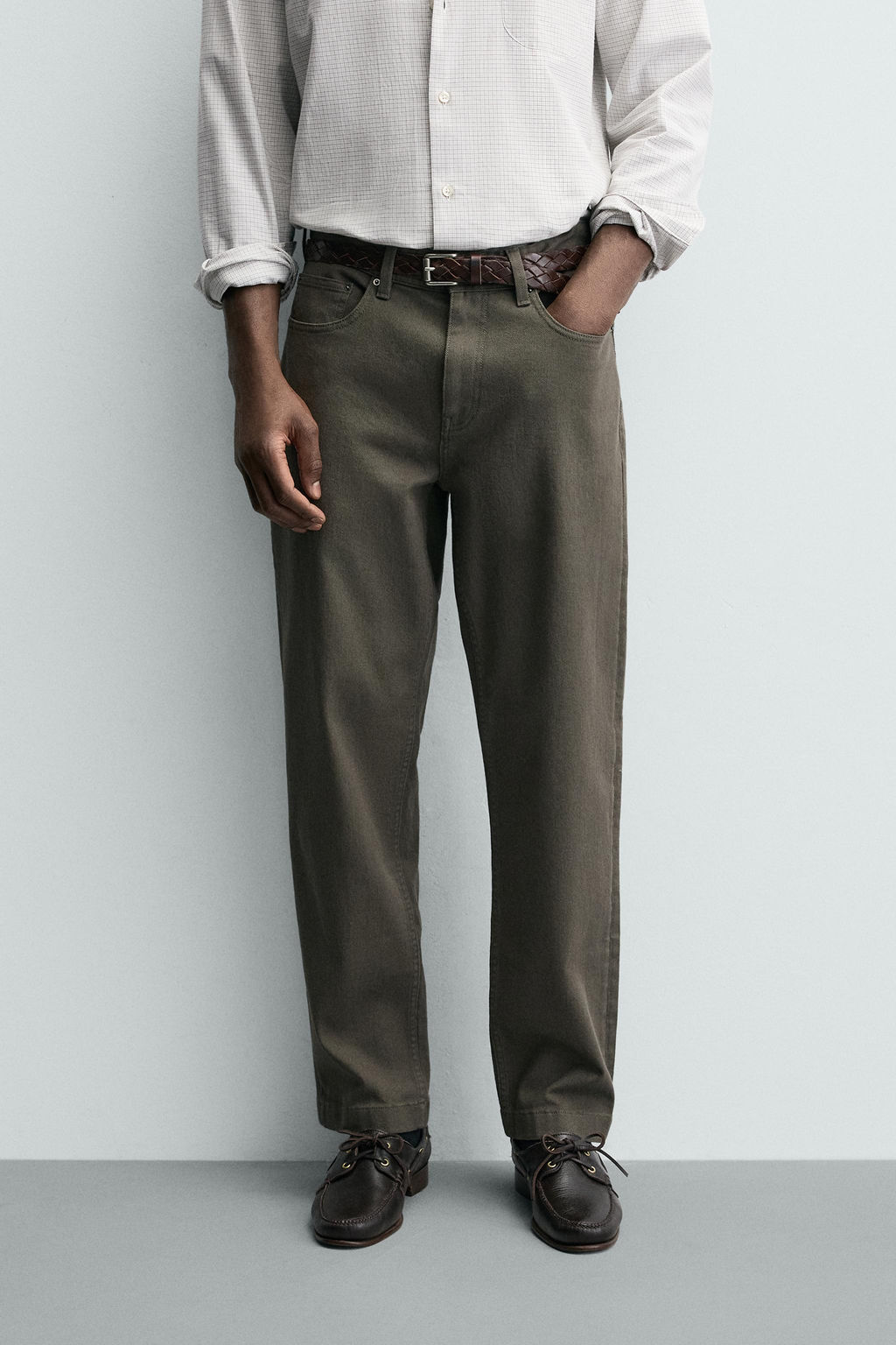 PANTAL?N STRAIGHT FIT / Gris topo - Zara фото 2