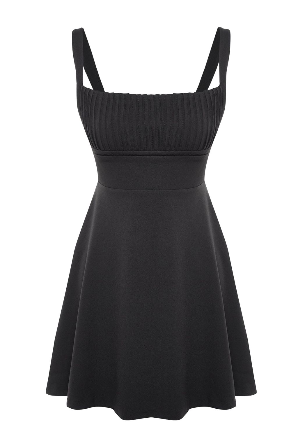 TRENDYOLMILLA Siyah A-Kesim Dokuma K?sa S?k Abiye Elbise TPRSS23EL00031 фото 14