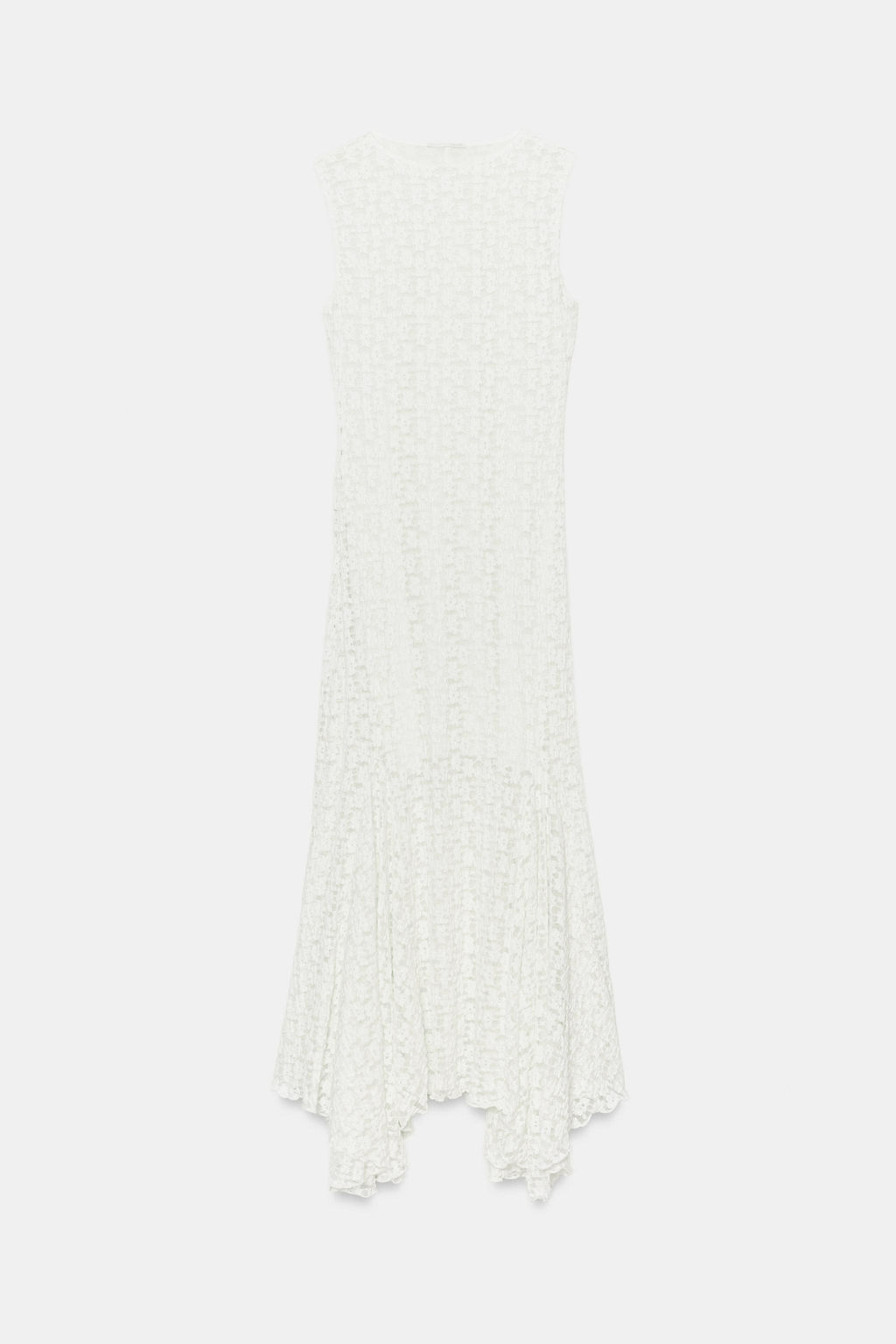 VESTIDO LARGO ENCAJE / Blanco roto - Zara фото 5